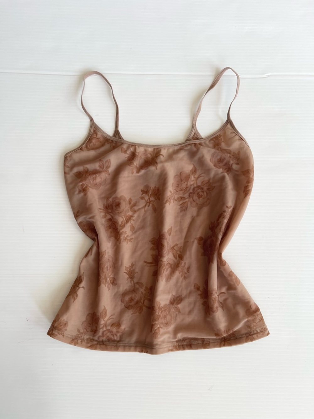 Vintage Victorias Secret Sheer Floral Tank Top Cami